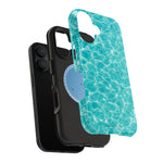 Turquoise Tide Crystal Clear Water MagSafe Phone Case – Tropical Aqua Ocean Ripple Protective Cover