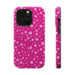 Broken Heart Hot Pink Impact-Resistant iPhone Case | MagSafe - iPhone 14 Pro / Glossy - Shamo's