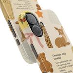 Slim iPhone Case — Cozy Baking & Teddy Pattern (Recipe, Deer, Buttons)  Shamo's