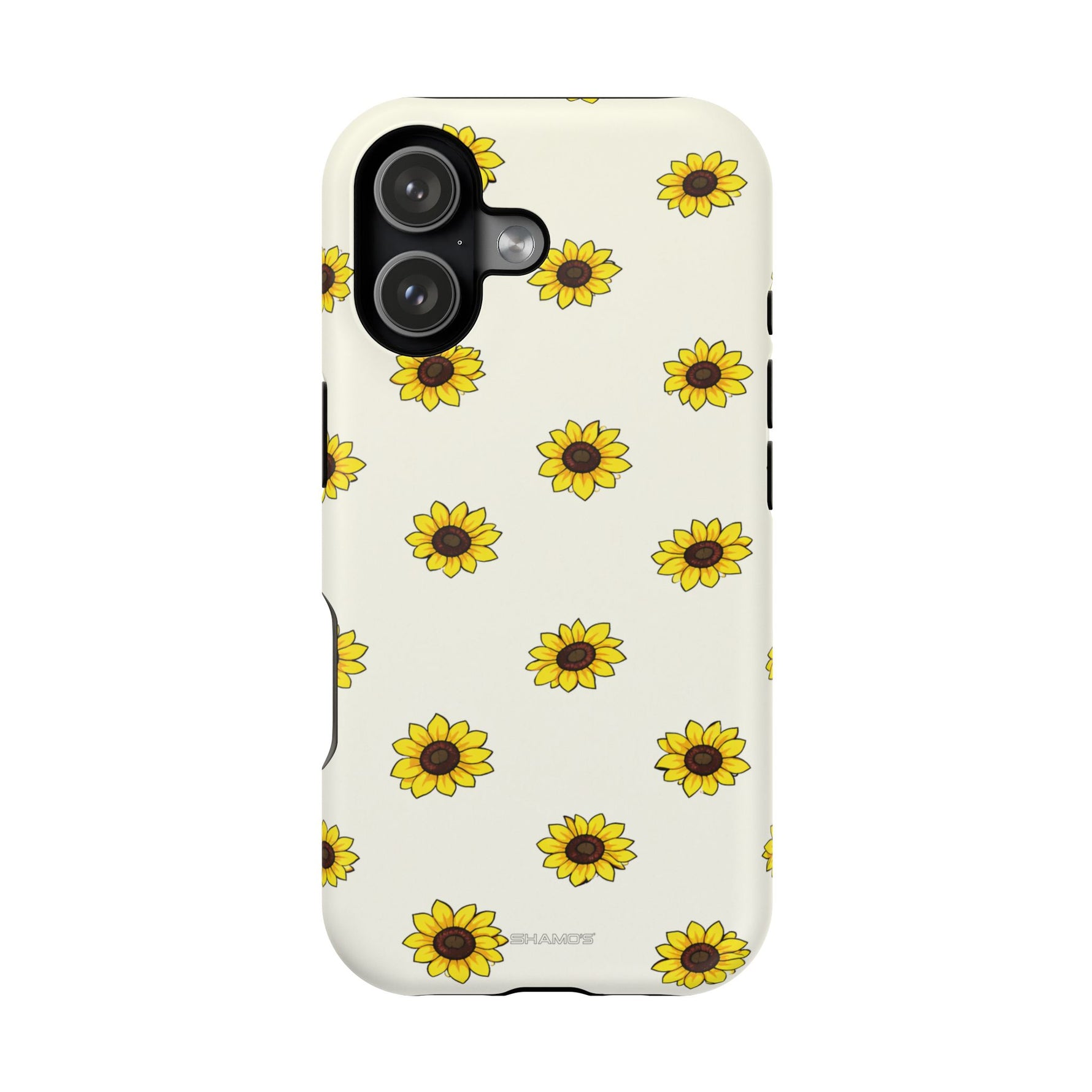 Sunflower Pattern Magnetic Impact-Resistant iPhone Case MagSafe Compatible