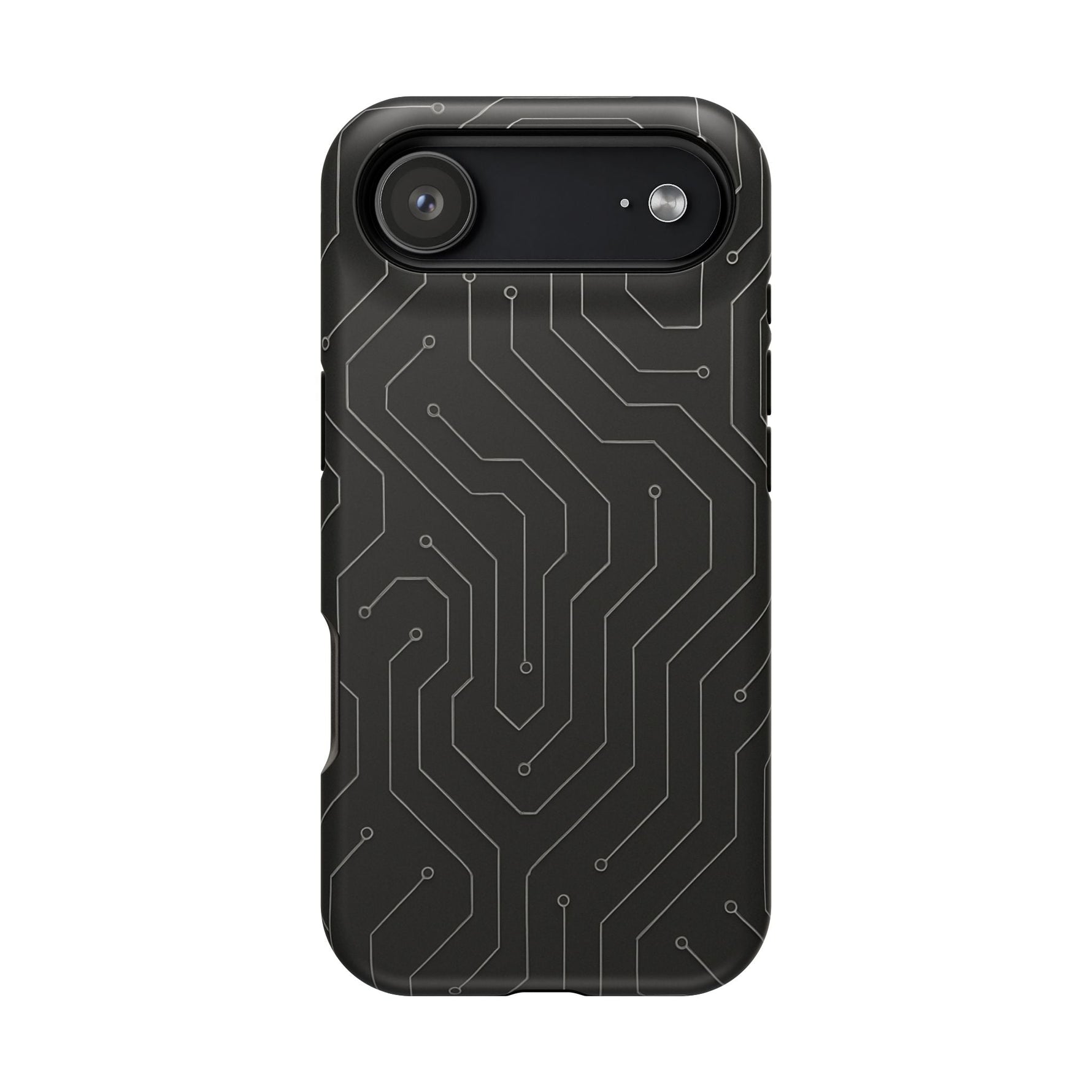 Black Circuit Board Design iPhone Case | MagSafe  Shamo's iPhone 17 Air / Matte