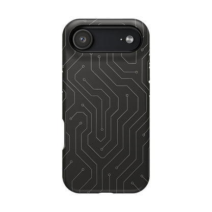Black Circuit Board Design iPhone Case | MagSafe  Shamo's iPhone 17 Air / Matte