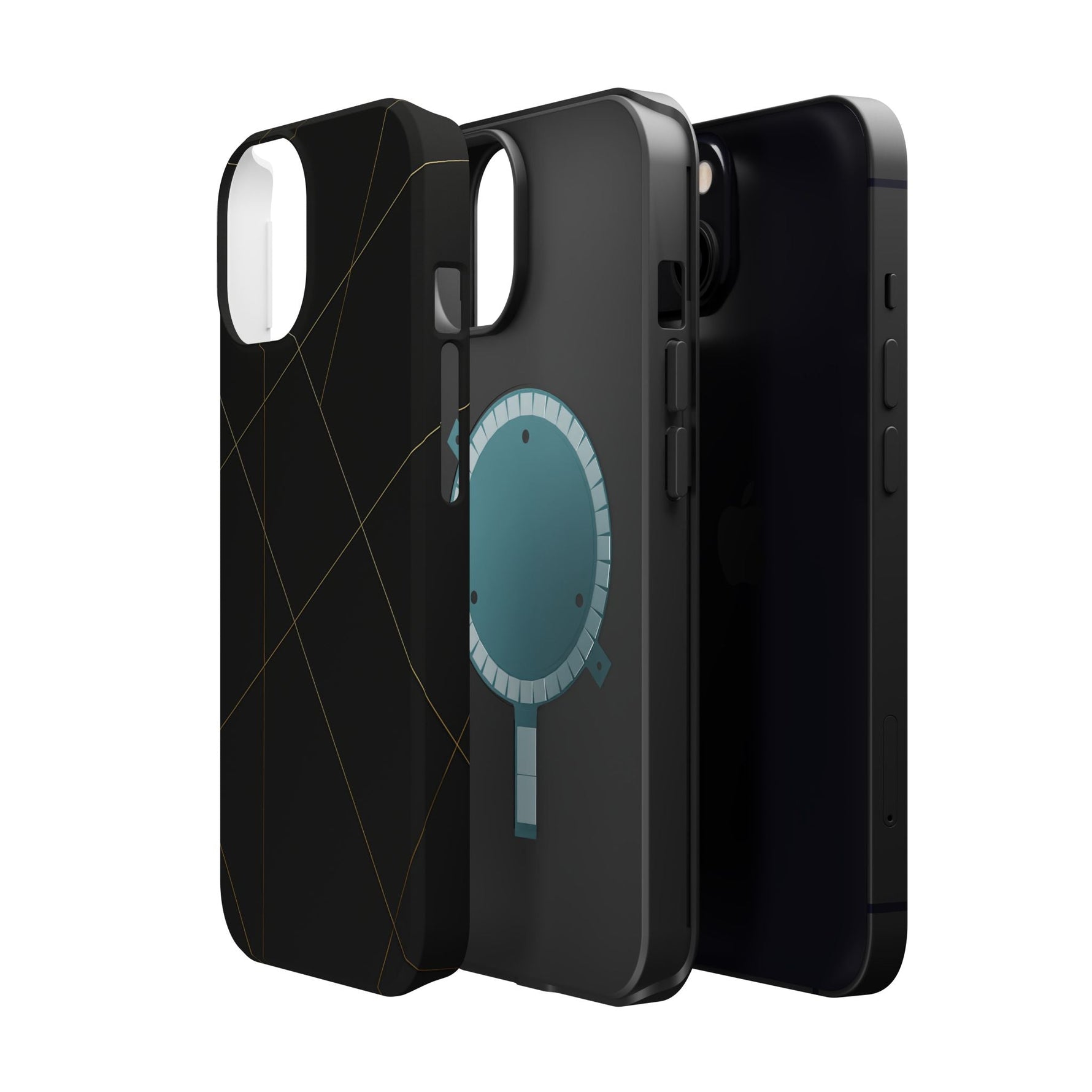 Black Geometric Design iPhone Case | MagSafe  Shamo's