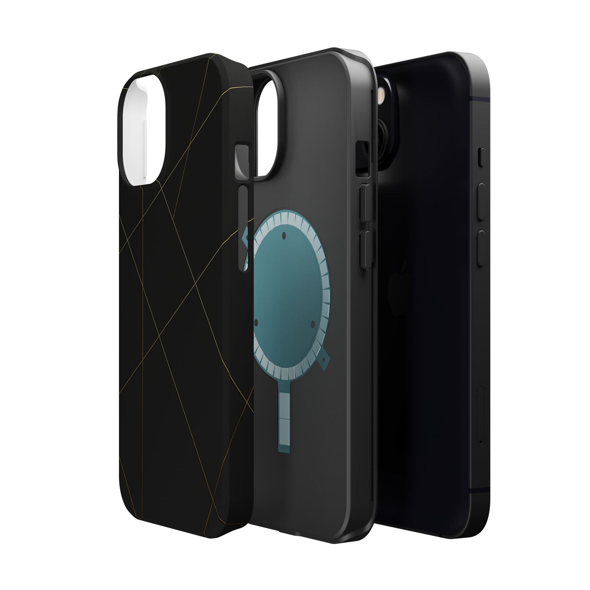Black Geometric Design iPhone Case | MagSafe  Shamo's