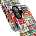 Vintage Romantic Love Stamp iPhone Case | Tough Protection + MagSafe