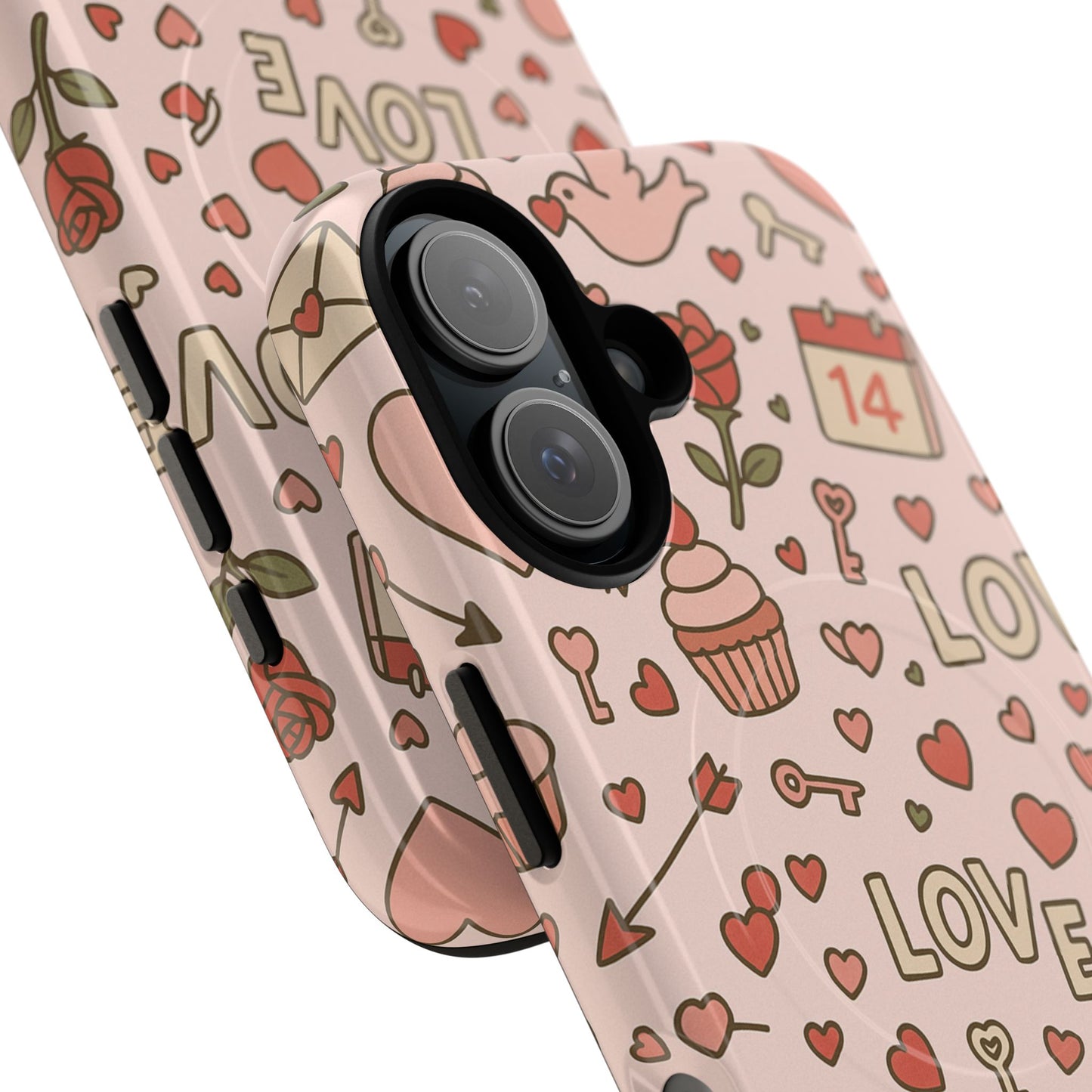 Sweet Love Pattern iPhone Case (MagSafe compatible)