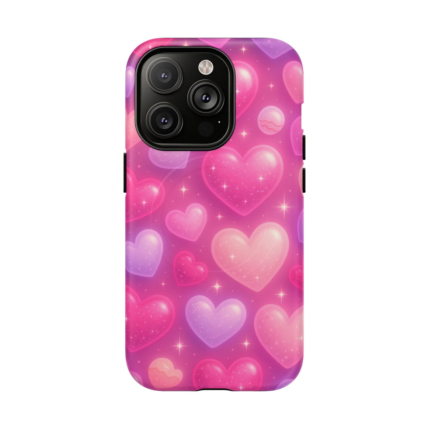 Glitter Hearts Cases for iPhones with MagSafe