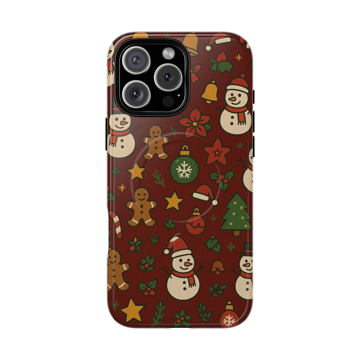 Snowman & Gingerbread Tough iPhone Case (MagSafe compatible)