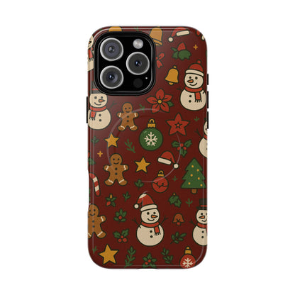 Snowman & Gingerbread Tough iPhone Case (MagSafe compatible)