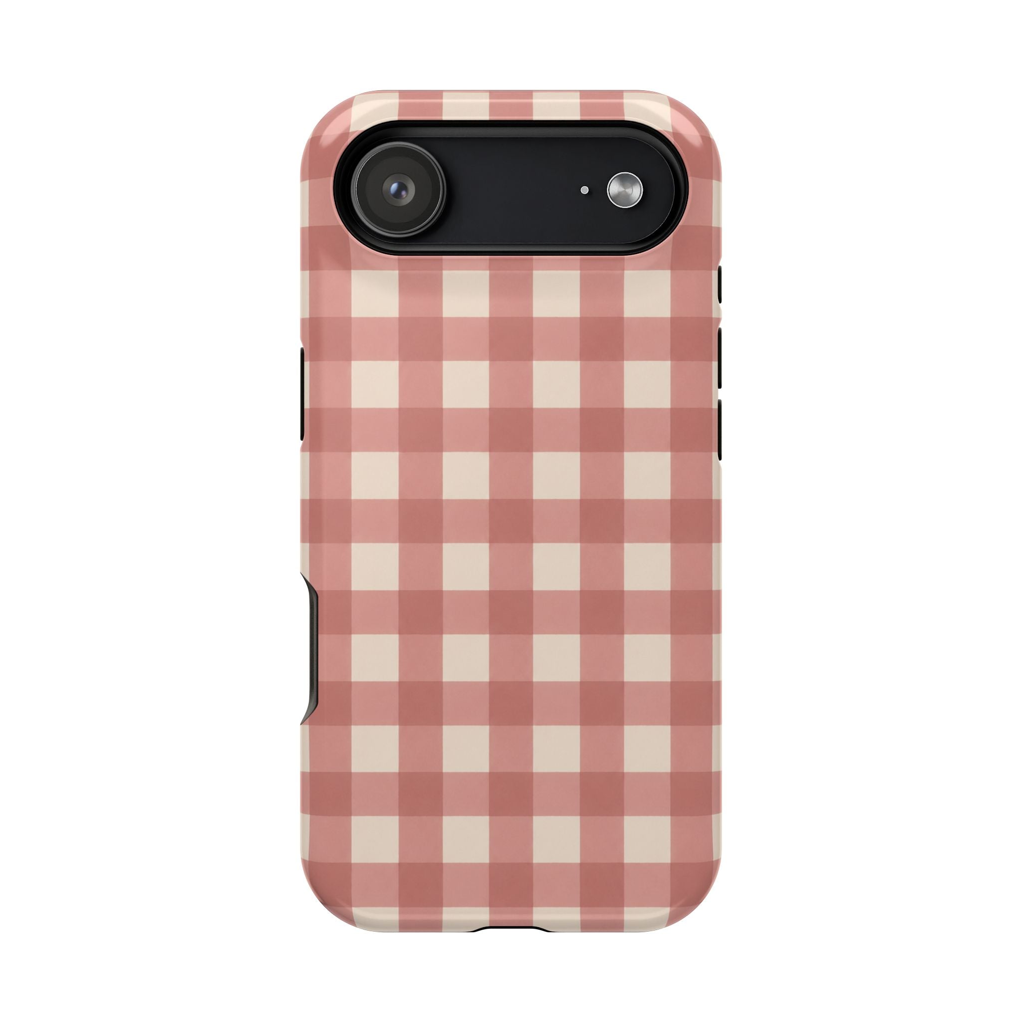 Prairie Gingham MagSafe Phone Case, glossy iPhone 17 Air, rear view