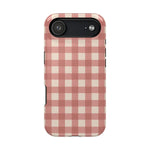 Prairie Gingham MagSafe Phone Case, glossy iPhone 17 Air, rear view