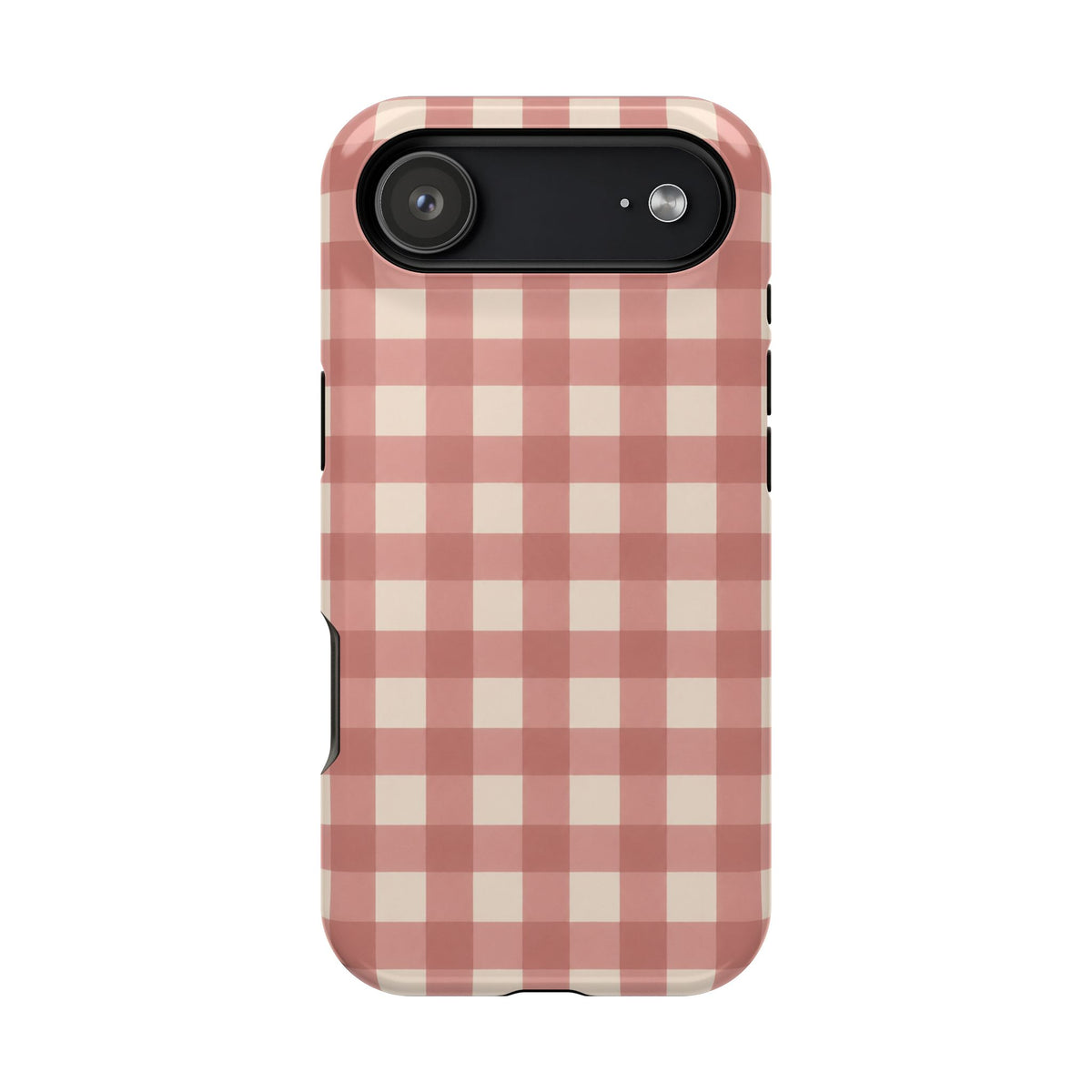 Prairie Gingham MagSafe Phone Case, glossy iPhone 17 Air, rear view