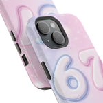 6 7 Viral TikTok Trend Pastel Aesthetic Magnetic Impact-Resistant iPhone Case, Personalizable Text and MagSafe Compatible