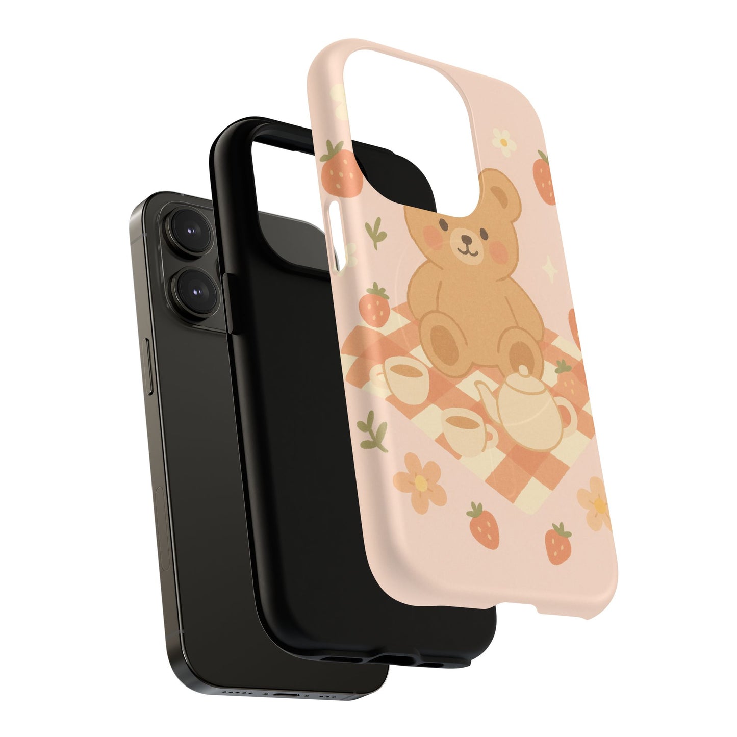Blossom Bear Picnic iPhone Case with MagSafe
