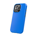 Cobalt Pop Blue Solid Color Impact-Resistant iPhone Case | Slim Shockproof MagSafe-Compatible