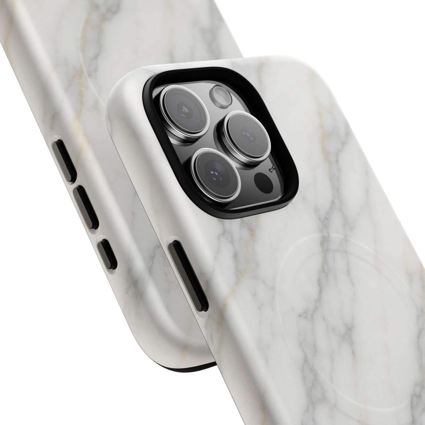 Classic White Marble iPhone Case with MagSafe