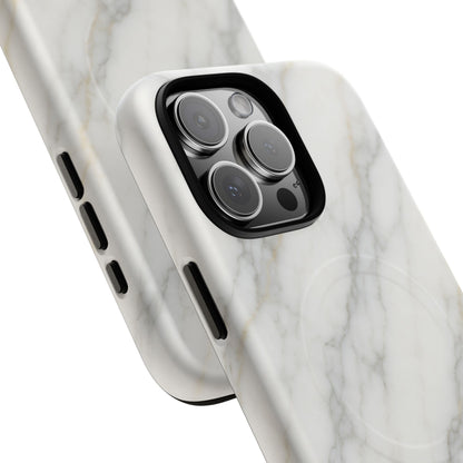 Classic White Marble iPhone Case with MagSafe