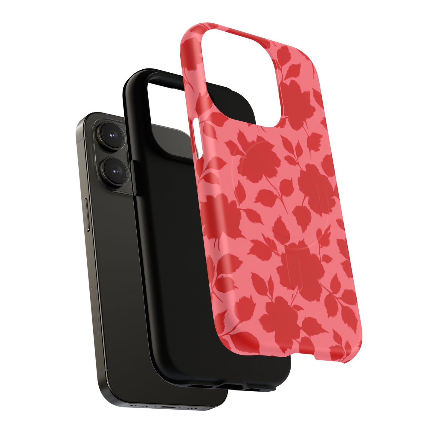 Red Floral Love iPhone Case (MagSafe compatible)