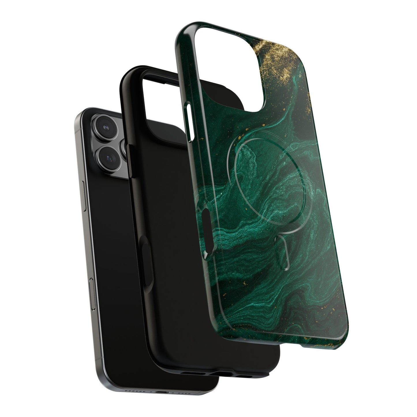 Emerald Marble with Gold Veins iPhone Case | with MagSafe  Shamo's