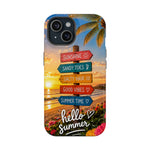 Hello Summer Phone Case — Tropical Beach MagSafe Impact-Resistant Case