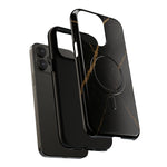 Black & Gold Marble iPhone Case with MagSafe  Shamo's