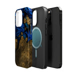 Blue Swirl & Burl Wood Impact iPhone Case | MagSafe compatible  Shamo's