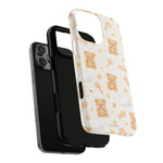 Beige Teddy Bear on Clouds iPhone Case with MagSafe