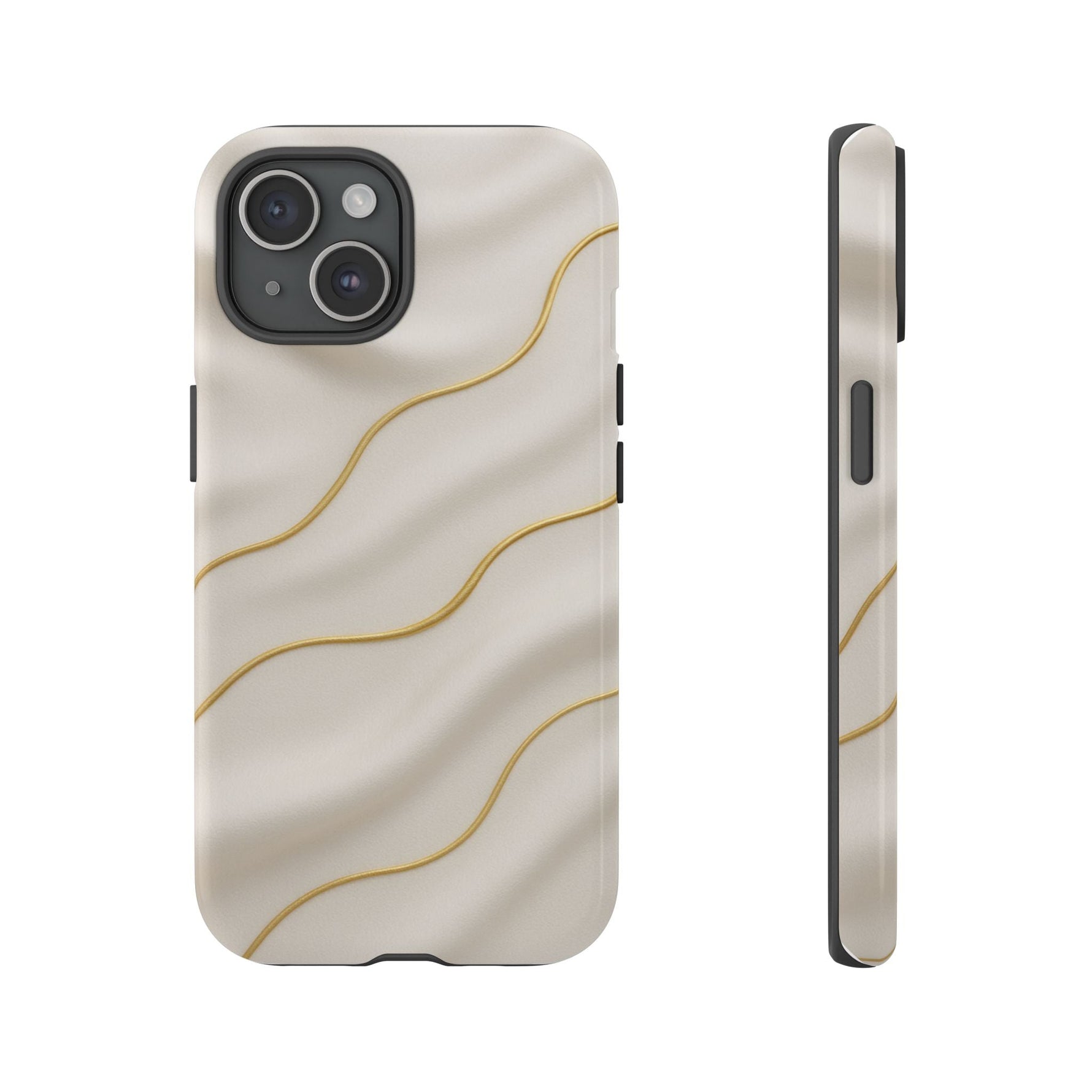 Elegant Gold Wave Tough iPhone Case  Shamo's iPhone 15 / Glossy