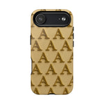 Gold Monogram 'A' iPhone Case with MagSafe - Shamo's