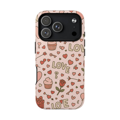 Sweet Love Pattern iPhone Case (MagSafe compatible)
