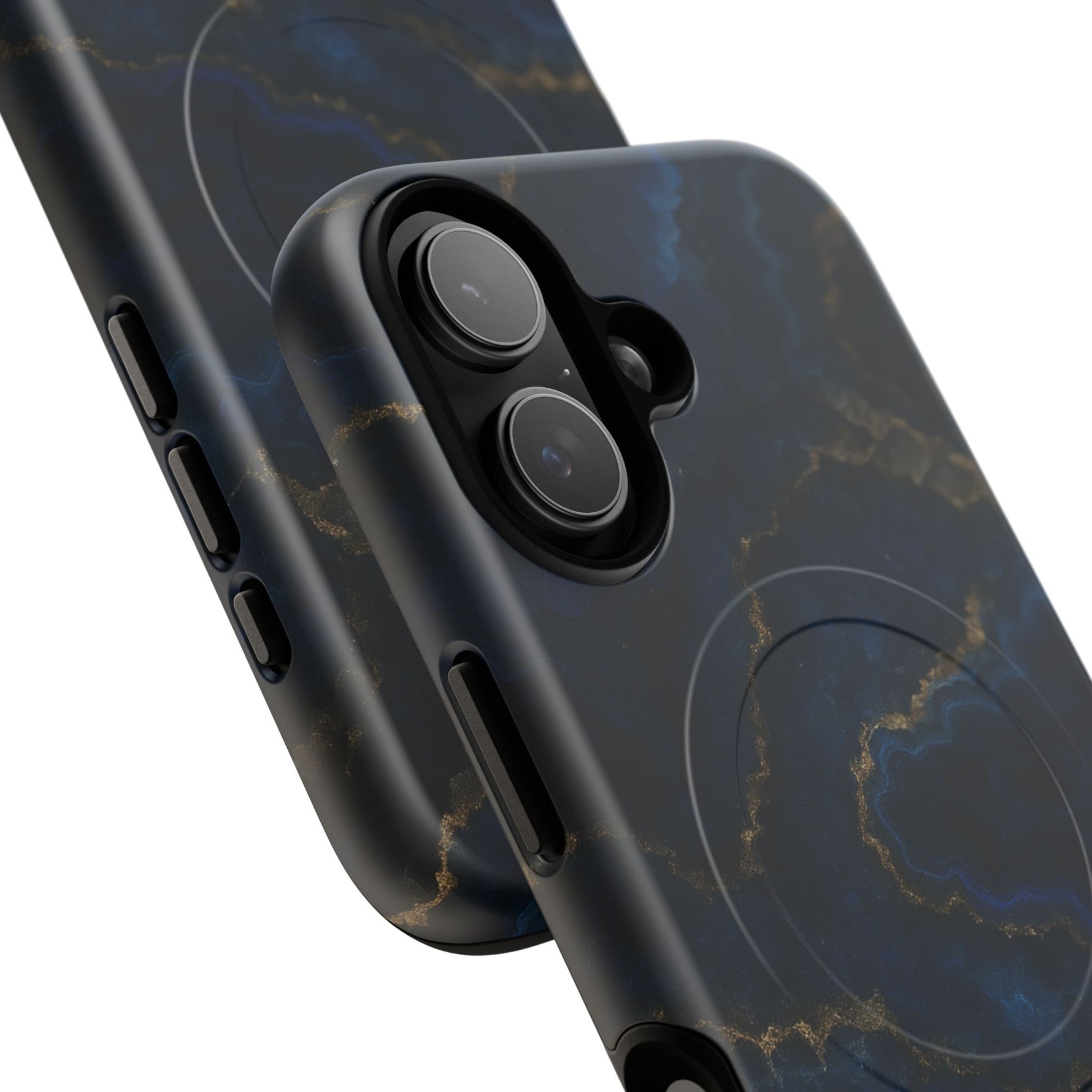 Midnight Marble iPhone Case with MagSafe - iPhone 17 / Glossy - Shamo's