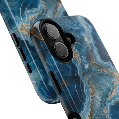 Blue Agate Marble iPhone Case —with MagSafe