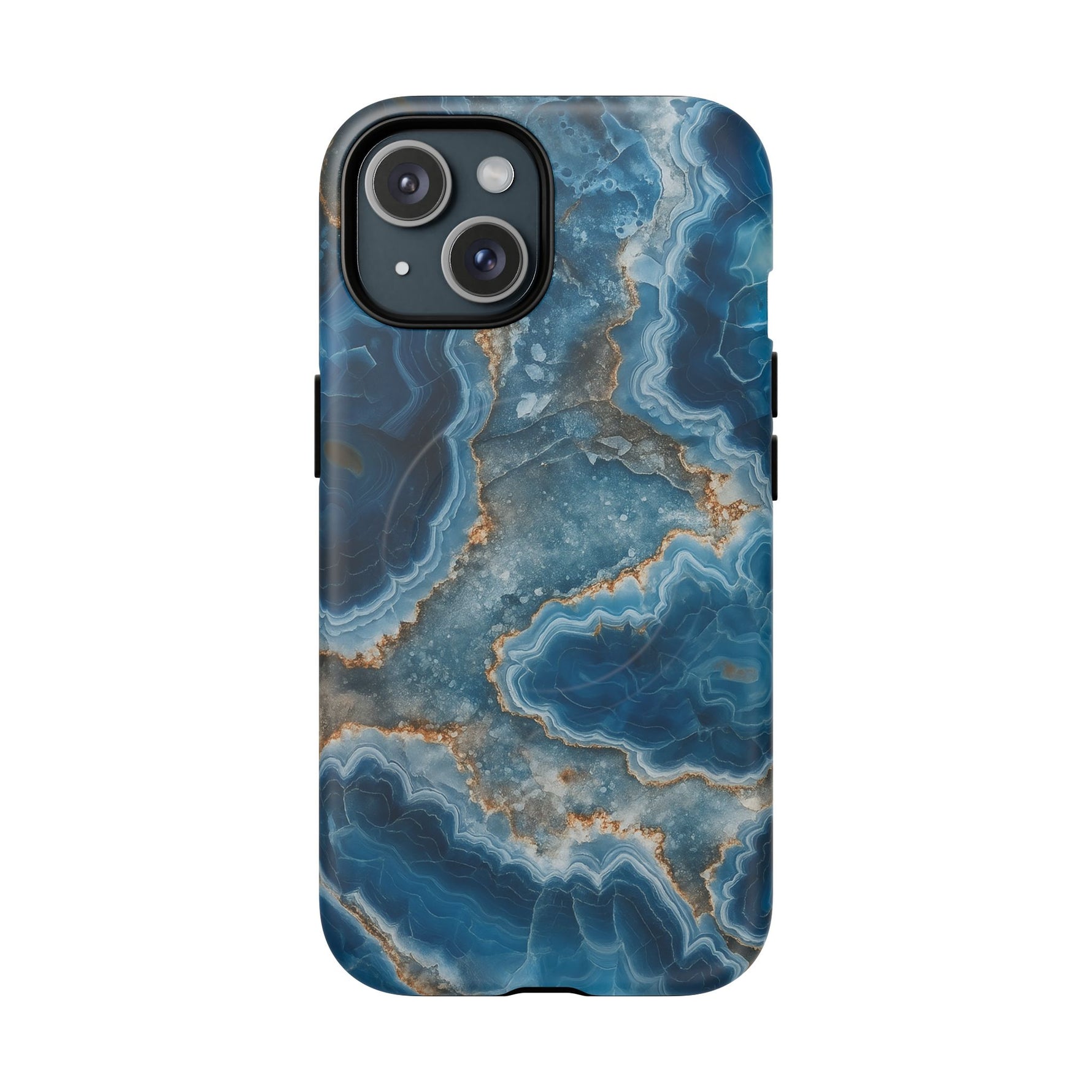 Blue Agate Marble iPhone Case —with MagSafe - Shamo's