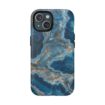 Blue Agate Marble iPhone Case —with MagSafe - Shamo's