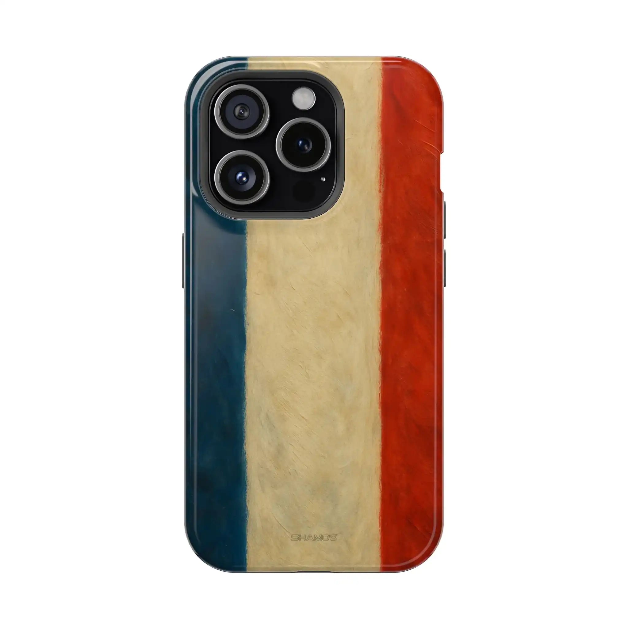 France Flag Tough Impact MagSafe iPhone Case - iPhone 15 Pro / Glossy - Shamo's