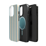 Blue Strips Pattern iPhone Case Compatible with MagSafe - Shamo's