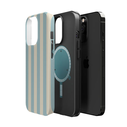 Blue Strips Pattern iPhone Case Compatible with MagSafe
