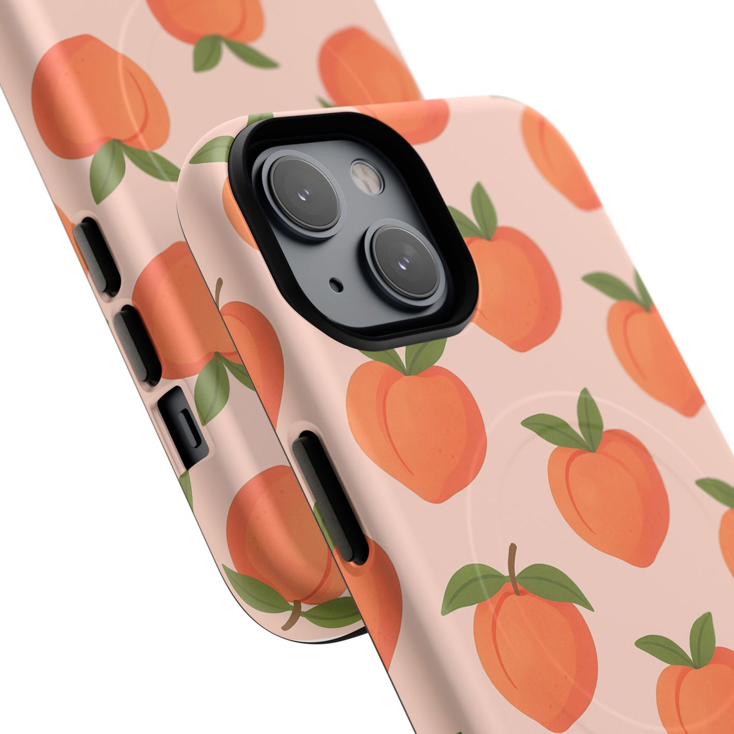 Peach Pattern Fruit Case for iPhone | MagSafe Compatible