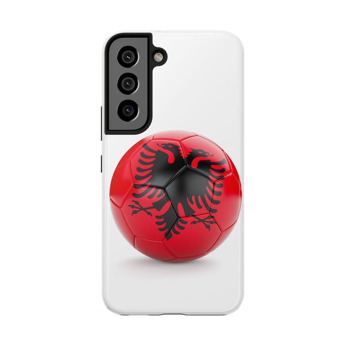 Tough Phone Cases with Albanian soccer flag