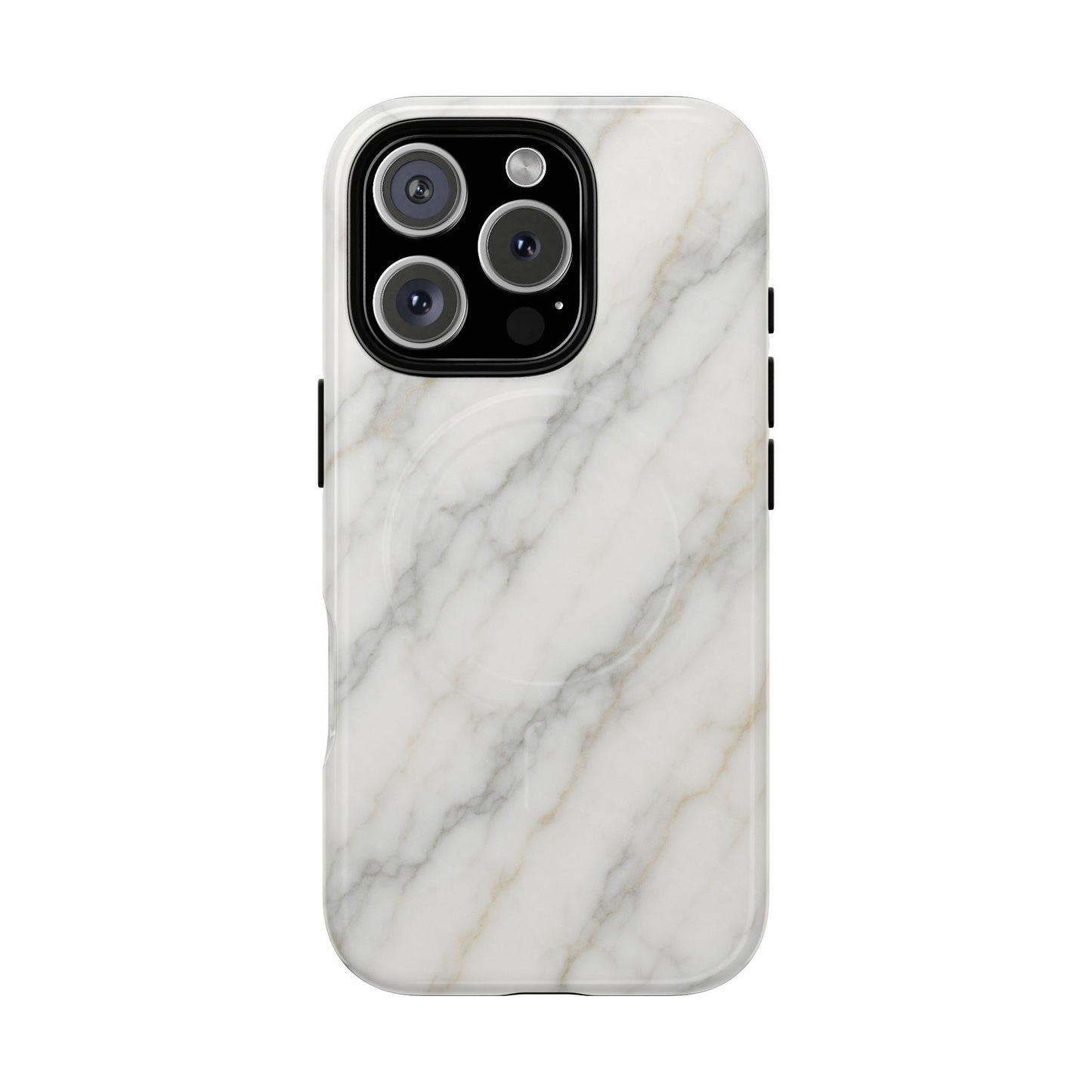 Classic White Marble iPhone Case with MagSafe - Shamo's