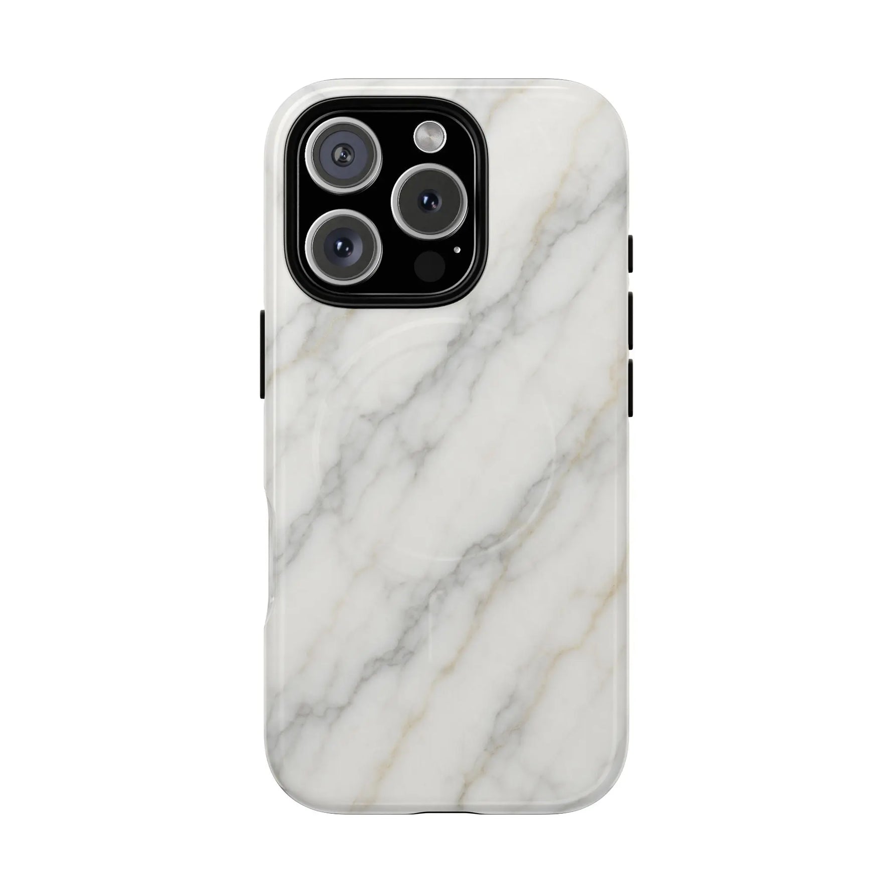 Classic White Marble iPhone Case with MagSafe - Shamo's