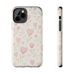 Pink Watercolor Heart Floral Pattern | Tough Impact Phone Case  Shamo's iPhone 11 Pro