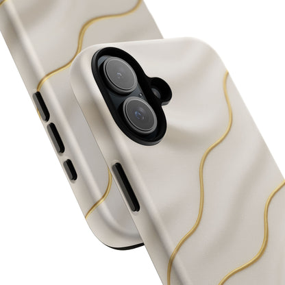 Elegant Gold Wave Tough iPhone Case