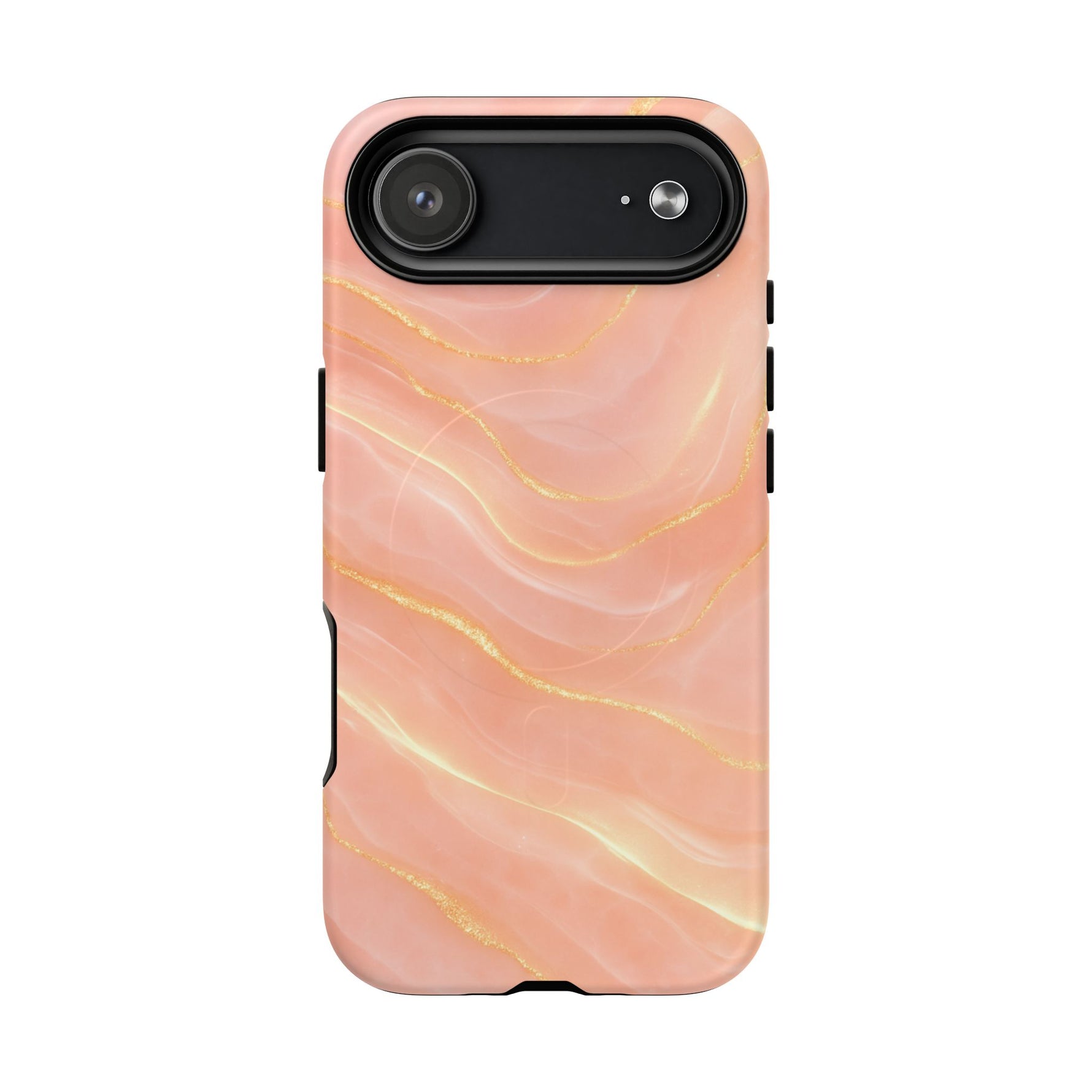 Luxury Series Pink Marble iPhone Case compatible with MagSafe - Shamo's