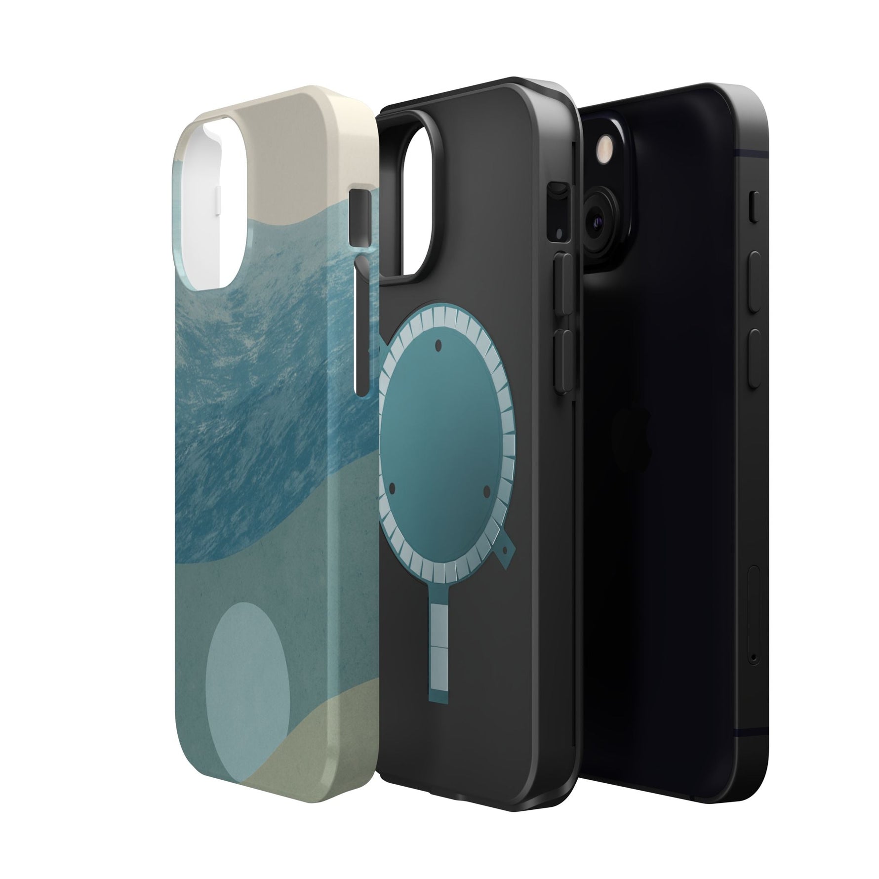 “Calm Over Chaos” Abstract Ocean Wave iPhone Case | MagSafe Compatible  Shamo's