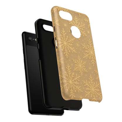 Golden Snowflake Holiday iPhone Case