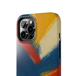 Abstract Brushstroke Tough Phone Case — Colorful Red, Blue & Yellow Protective Cover  Shamo's