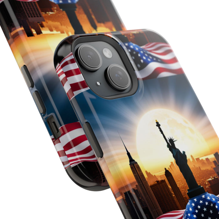 MagSafe American Flag Tough Phone Case: Show Your Patriotism in Style