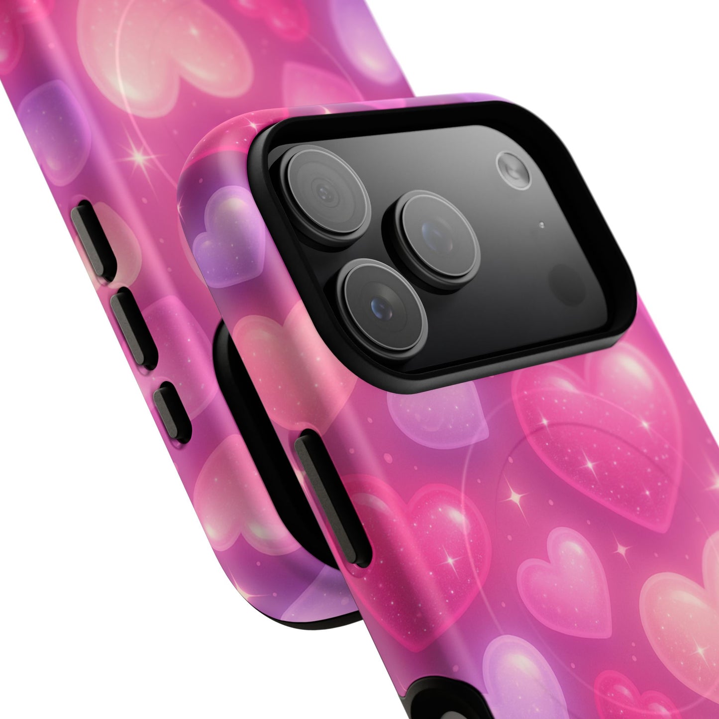 Glitter Hearts Cases for iPhones with MagSafe