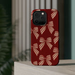 Holiday Red Bow iPhone Case — Impact‑Resistant iPhone Cover with MagSafe compatibility  Shamo's